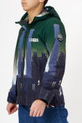 Купить Куртка демисезонная для мальчика темно-зеленого цвета 1168TZ, фото 4