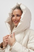 Купить Куртка женская зимняя с капюшоном большого размера бежевого цвета 1170B, фото 21