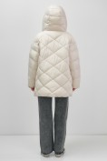 Купить Куртка женская зимняя с капюшоном большого размера бежевого цвета 1170B, фото 24