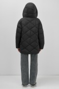 Купить Куртка женская зимняя с капюшоном большого размера черного цвета 1170Ch, фото 22