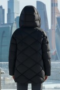 Купить Куртка женская зимняя с капюшоном большого размера черного цвета 1170Ch, фото 2