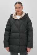 Купить Куртка женская зимняя с капюшоном большого размера черного цвета 1170Ch, фото 14