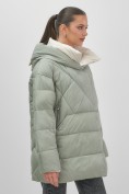 Купить Куртка женская зимняя с капюшоном большого размера зеленого цвета 1170Z, фото 15