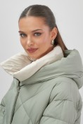 Купить Куртка женская зимняя с капюшоном большого размера зеленого цвета 1170Z, фото 19