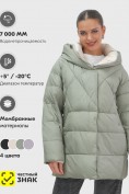 Купить Куртка женская зимняя с капюшоном большого размера зеленого цвета 1170Z, фото 5