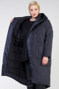 Купить Куртка зимняя женская классическая  темно-серого цвета 118-931_123TC, фото 9