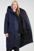 Купить Куртка зимняя женская классическая  темно-синего цвета 118-931_15TS, фото 10