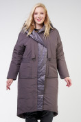 Купить Куртка зимняя женская классическая  коричневого цвета 118-931_36K, фото 2