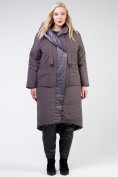 Купить Куртка зимняя женская классическая  коричневого цвета 118-931_36K, фото 10