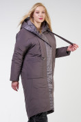 Купить Куртка зимняя женская классическая  коричневого цвета 118-931_36K