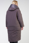 Купить Куртка зимняя женская классическая  коричневого цвета 118-931_36K, фото 3