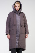 Купить Куртка зимняя женская классическая  коричневого цвета 118-931_36K, фото 5