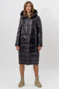 Купить Пальто утепленное женское зимние черного цвета 11816Ch