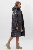 Купить Пальто утепленное женское зимние черного цвета 11816Ch, фото 14