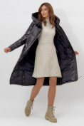 Купить Пальто утепленное женское зимние черного цвета 11816Ch, фото 11