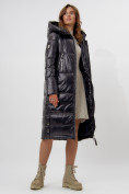 Купить Пальто утепленное женское зимние черного цвета 11816Ch, фото 16