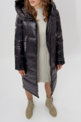 Купить Пальто утепленное женское зимние черного цвета 11816Ch, фото 18