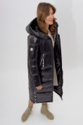 Купить Пальто утепленное женское зимние черного цвета 11816Ch, фото 20