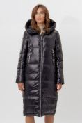 Купить Пальто утепленное женское зимние черного цвета 11816Ch, фото 3