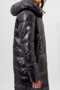 Купить Пальто утепленное женское зимние черного цвета 11816Ch, фото 9