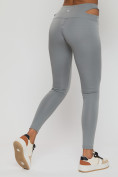 Купить Легинсы спортивные женские серого цвета 11922Sr, фото 5