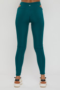 Купить Легинсы спортивные женские темно-зеленого цвета 11922TZ, фото 5