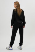 Купить Спортивный костюм однотонный женский черного цвета 1194Ch, фото 14