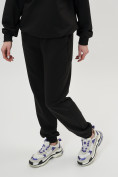 Купить Спортивный костюм однотонный женский черного цвета 1194Ch, фото 6