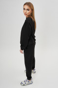 Купить Спортивный костюм однотонный женский черного цвета 1194Ch, фото 9