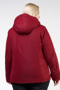 Купить Куртка горнолыжная женская большого размера бордового цвета 11982Bo, фото 13