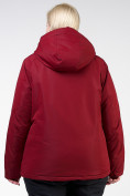 Купить Куртка горнолыжная женская большого размера бордового цвета 11982Bo, фото 7