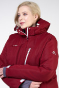 Купить Куртка горнолыжная женская большого размера бордового цвета 11982Bo, фото 8