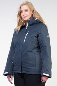 Купить Куртка горнолыжная женская большого размера темно-серого цвета 11982TC, фото 2