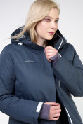 Купить Куртка горнолыжная женская большого размера темно-серого цвета 11982TC, фото 5