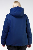 Купить Куртка горнолыжная женская большого размера темно-синего цвета 11982TS, фото 4
