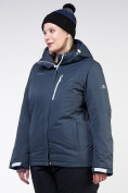 Купить Куртка горнолыжная женская большого размера темно-серого цвета 11982TC, фото 11
