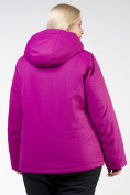 Купить Куртка горнолыжная женская большого размера фиолетового цвета 11982F, фото 5