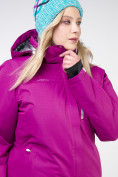 Купить Костюм горнолыжный женский большого размера фиолетового цвета 011982F, фото 9