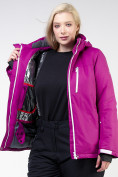 Купить Куртка горнолыжная женская большого размера фиолетового цвета 11982F, фото 11