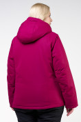 Купить Куртка горнолыжная женская большого размера малинового цвета 11982M, фото 4