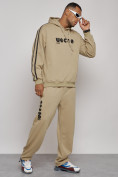 Купить Спортивный костюм мужской трикотажный демисезонный бежевого цвета 120007B, фото 3
