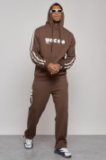 Купить Спортивный костюм мужской трикотажный демисезонный коричневого цвета 120007K, фото 5