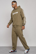 Купить Спортивный костюм мужской трикотажный демисезонный цвета хаки 120007Kh, фото 2