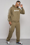 Купить Спортивный костюм мужской трикотажный демисезонный цвета хаки 120007Kh, фото 3