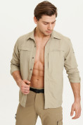 Купить Рубашка классическая мужская бежевого цвета 12001B, фото 17