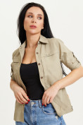 Купить Рубашка классическая женская бежевого цвета 12002B, фото 4