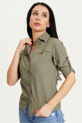 Купить Рубашка классическая женская цвета хаки 12002Kh, фото 11