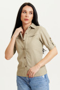 Купить Рубашка классическая женская бежевого цвета 12002B, фото 2