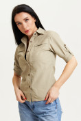 Купить Рубашка классическая женская бежевого цвета 12002B, фото 3