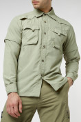 Купить Рубашка классическая мужская бежевого цвета 12003B